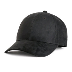 Black Suede Baseball Cap